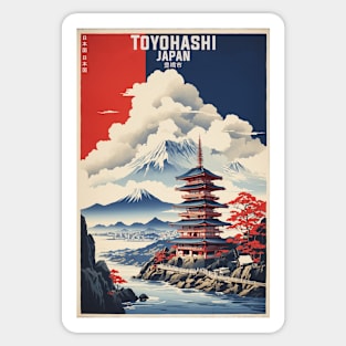 Toyohashi Japan Vintage Poster Tourism Sticker